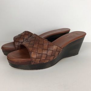 Cole Haan Wedge Heel Braided Leather W/ NikeAir